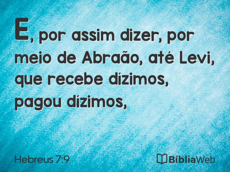 Hebreus 7:9 em imagem para compartilhar