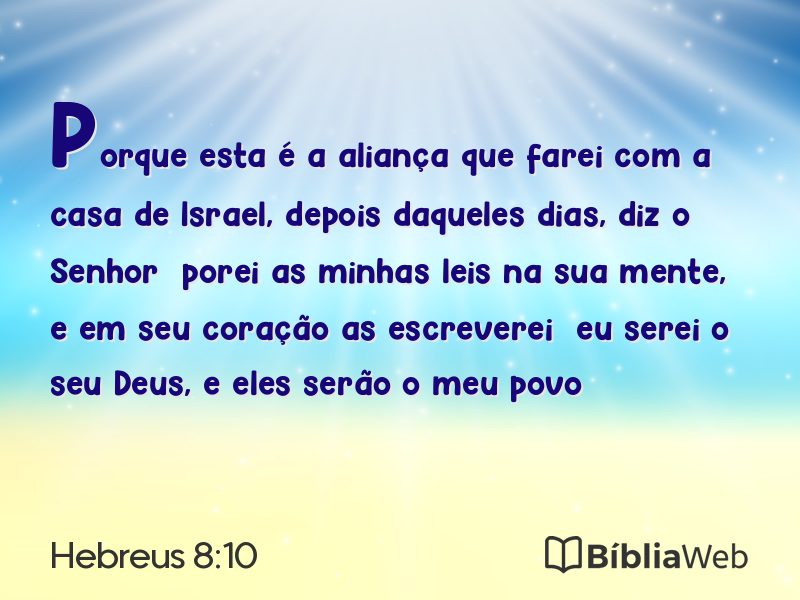 Hebreus 8:10 em imagem para compartilhar