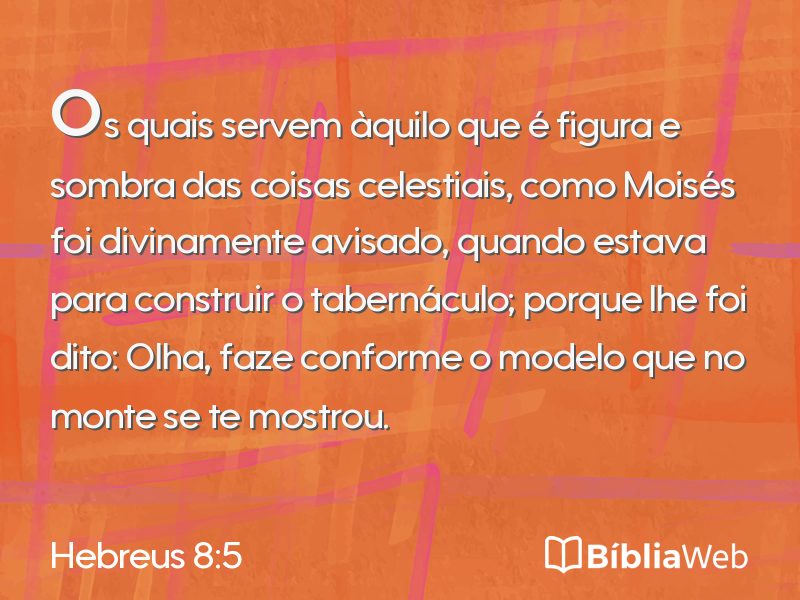 Hebreus 8:5 em imagem para compartilhar