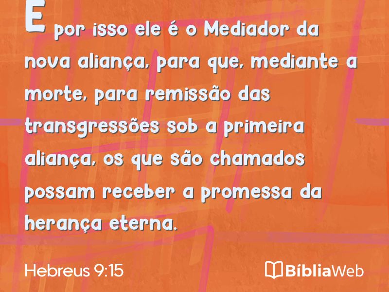 Hebreus 9:15 em imagem para compartilhar