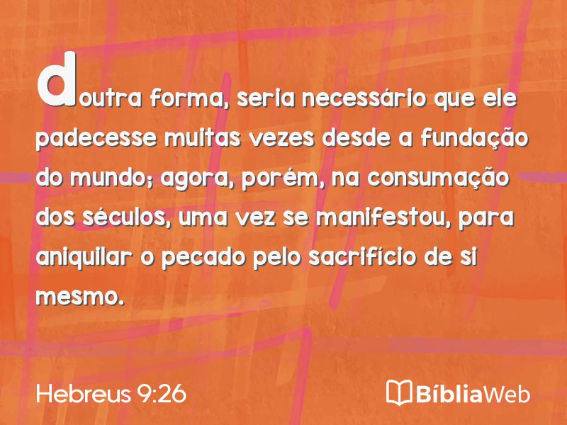 Hebreus 9:26 em imagem para compartilhar
