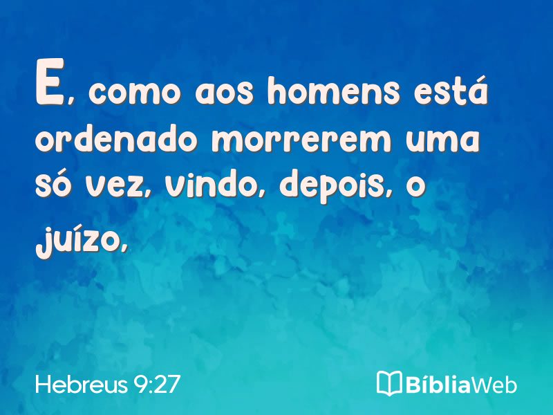 Hebreus 9:27 em imagem para compartilhar