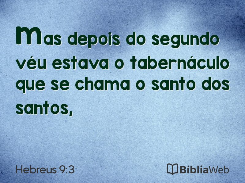 Hebreus 9:3 em imagem para compartilhar