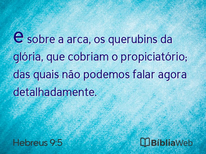 Hebreus 9:5 em imagem para compartilhar