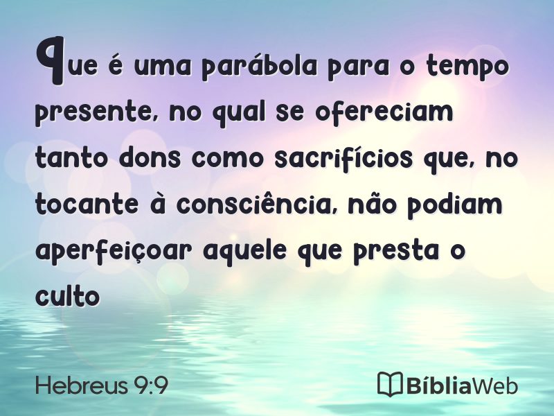 Hebreus 9:9 em imagem para compartilhar