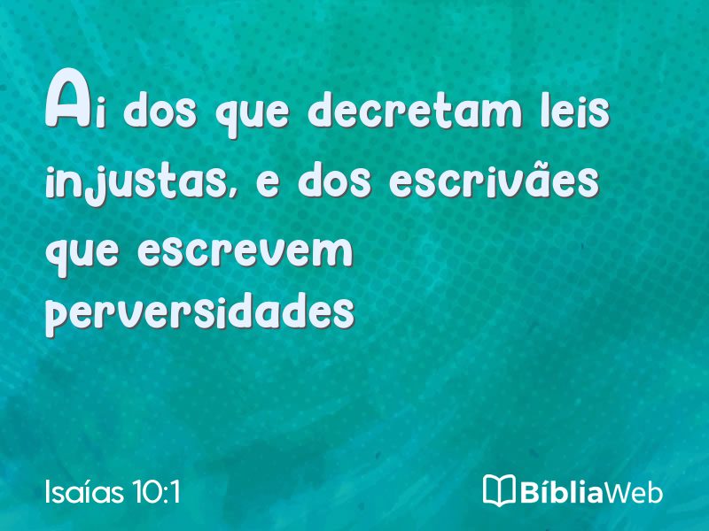 Isaías 10:1 em imagem para compartilhar