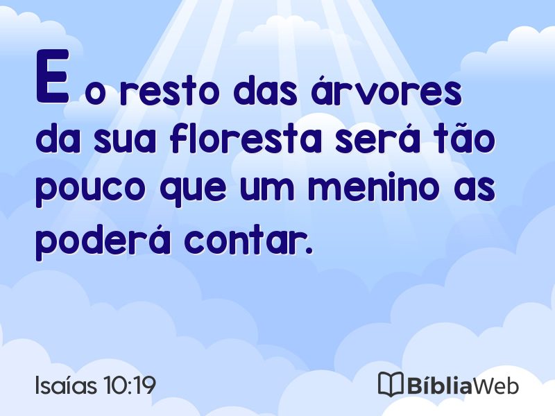 Isaías 10:19 em imagem para compartilhar