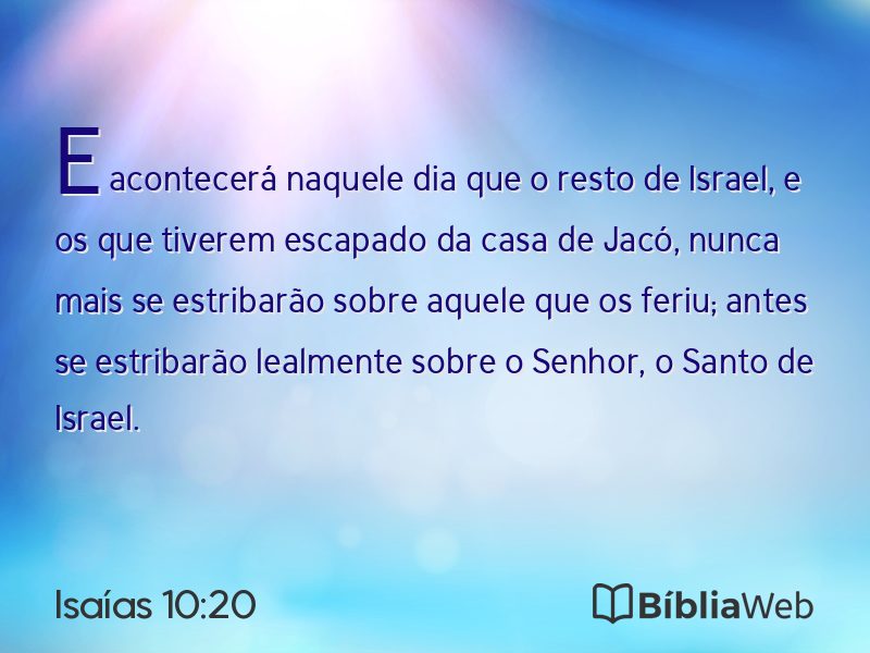 Isaías 10:20 em imagem para compartilhar