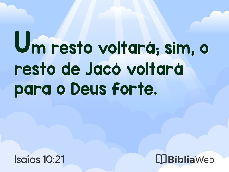 Isaías 10:21 em imagem para compartilhar