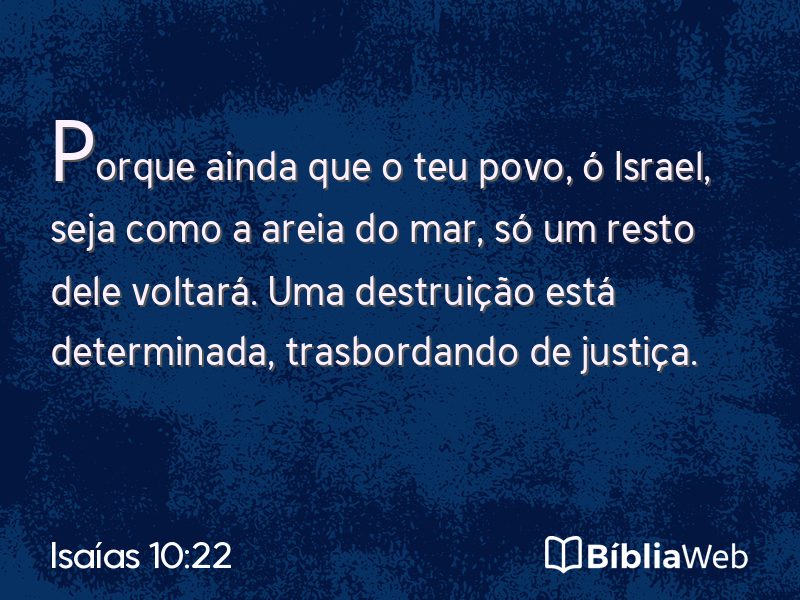 Isaías 10:22 em imagem para compartilhar