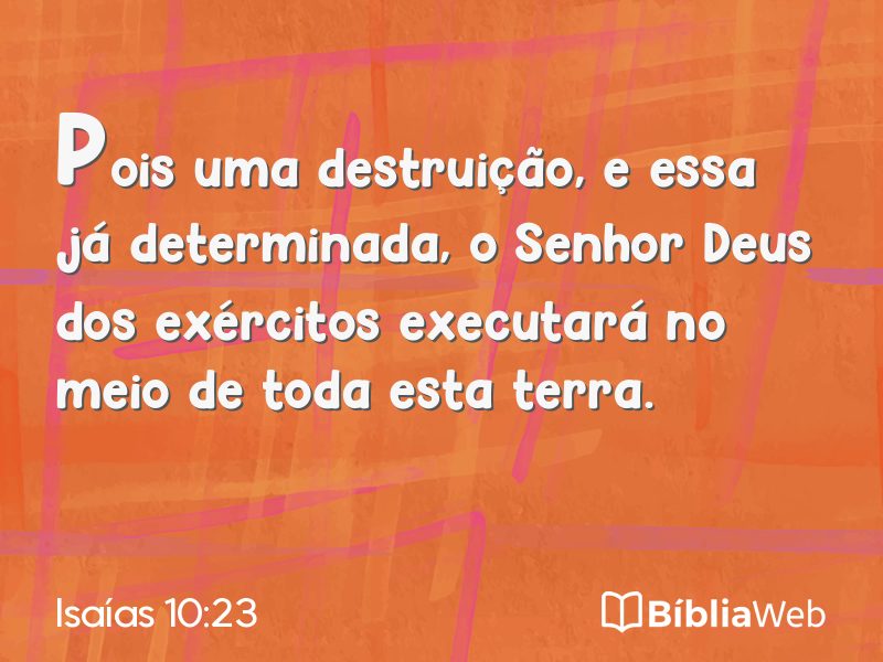 Isaías 10:23 em imagem para compartilhar