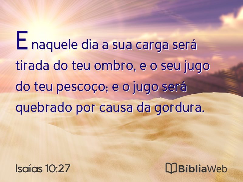 Isaías 10:27 em imagem para compartilhar