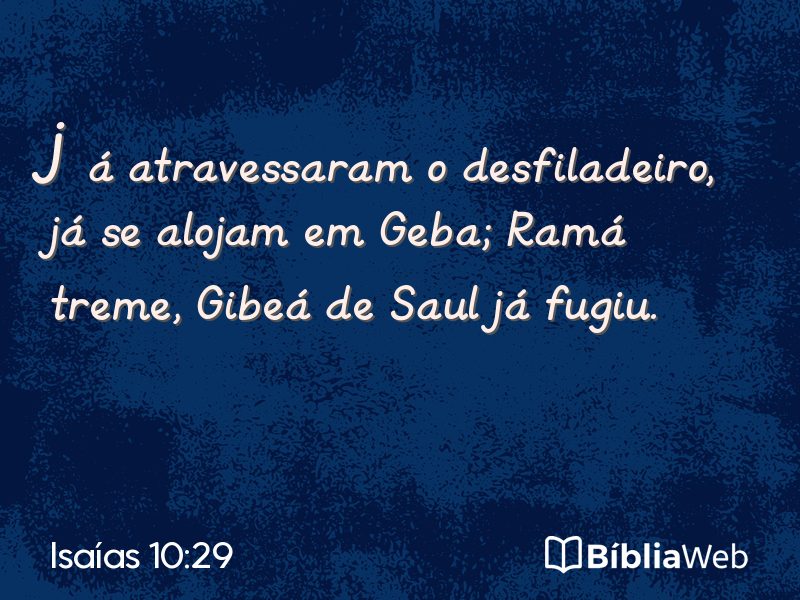 Isaías 10:29 em imagem para compartilhar