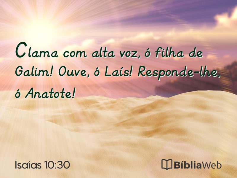 Isaías 10:30 em imagem para compartilhar