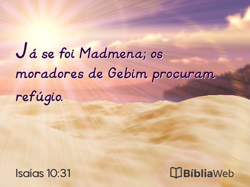 Isaías 10:31 em imagem para compartilhar