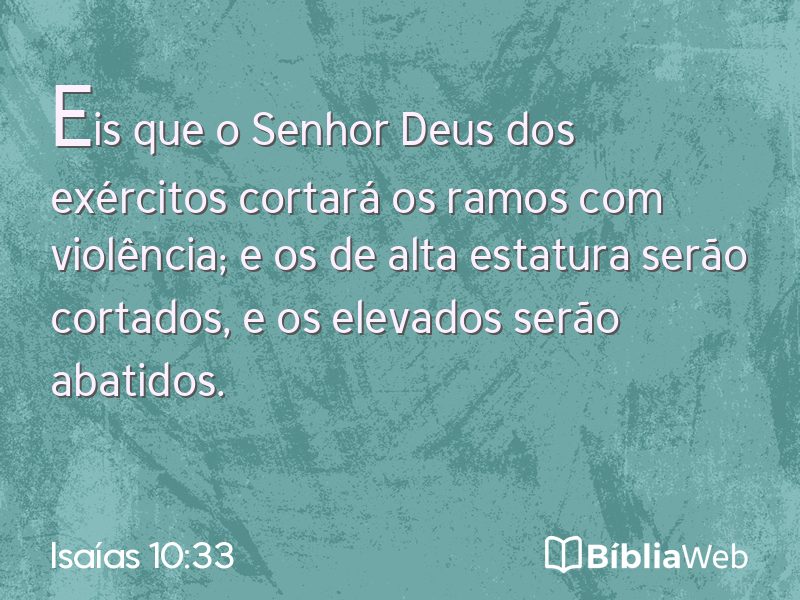 Isaías 10:33 em imagem para compartilhar