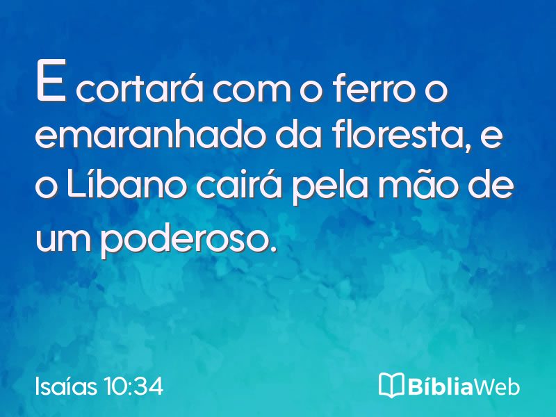 Isaías 10:34 em imagem para compartilhar