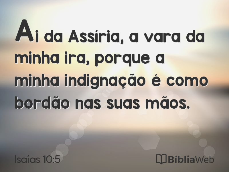 Isaías 10:5 em imagem para compartilhar