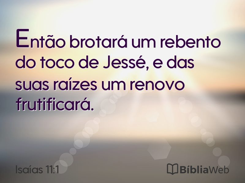 Isaías 11:1 em imagem para compartilhar