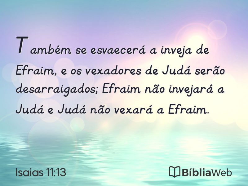 Isaías 11:13 em imagem para compartilhar