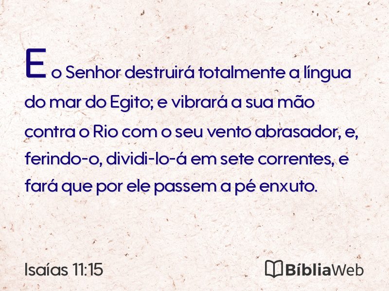 Isaías 11:15 em imagem para compartilhar
