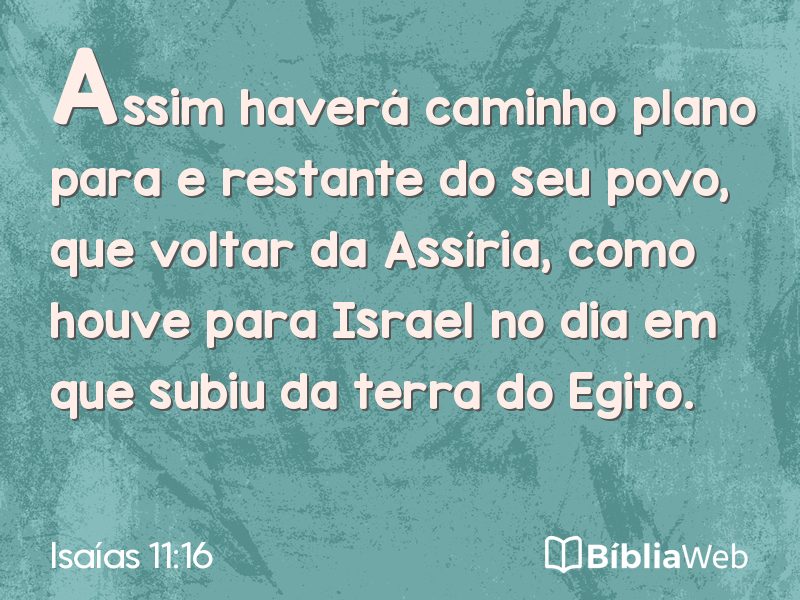 Isaías 11:16 em imagem para compartilhar