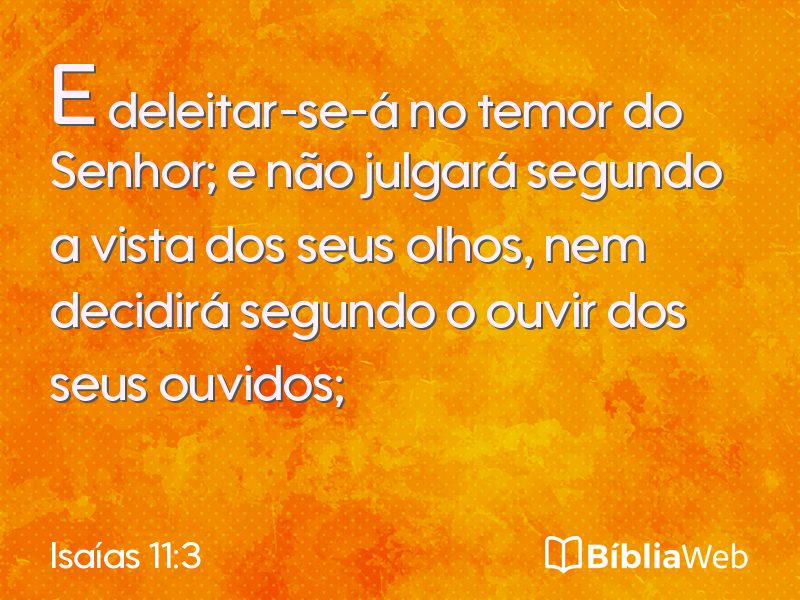 Isaías 11:3 em imagem para compartilhar