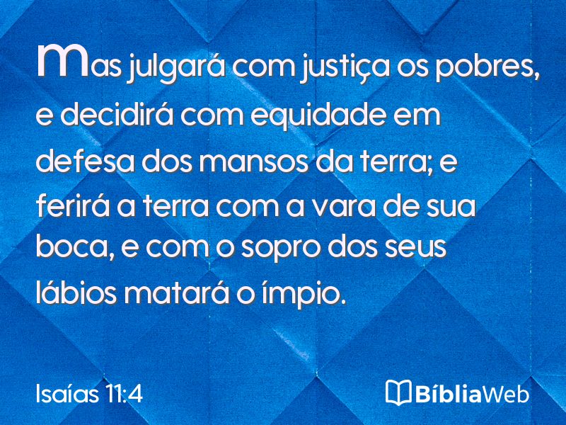Isaías 11:4 em imagem para compartilhar