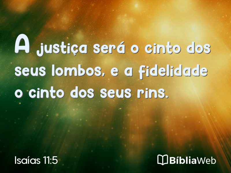 Isaías 11:5 em imagem para compartilhar