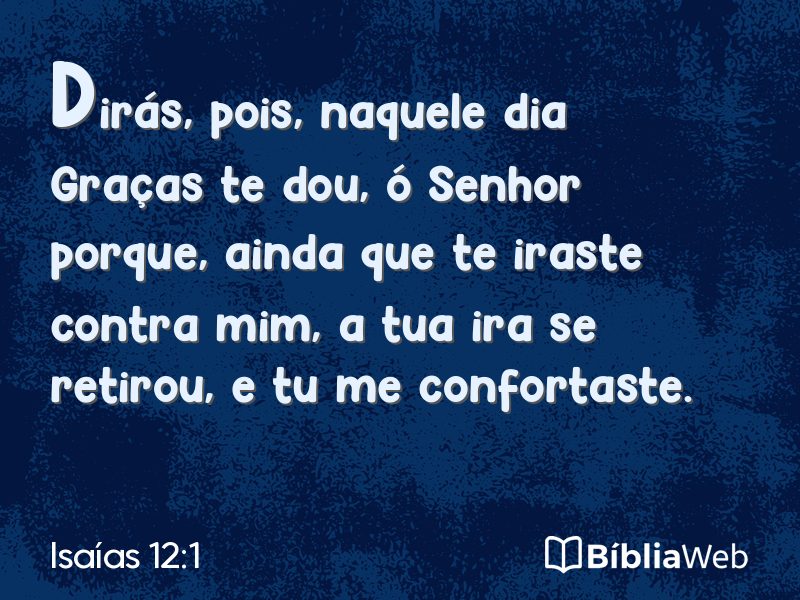 Isaías 12:1 em imagem para compartilhar