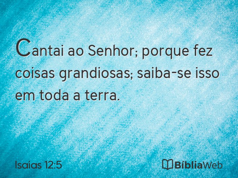 Isaías 12:5 em imagem para compartilhar