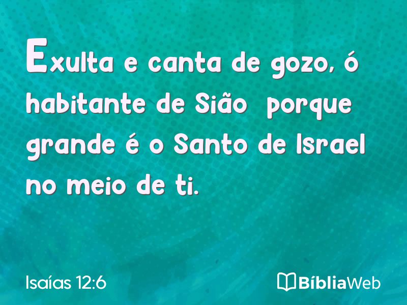 Isaías 12:6 em imagem para compartilhar