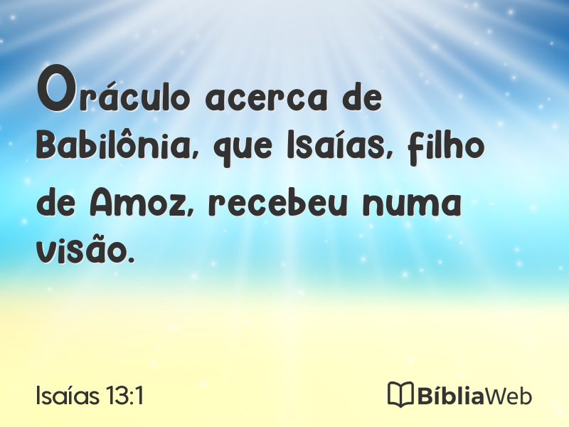 Isaías 13:1 em imagem para compartilhar