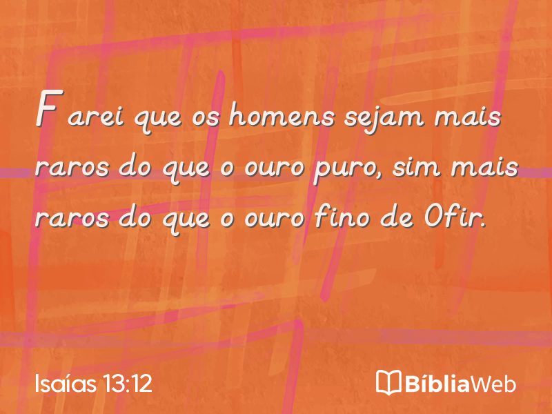 Isaías 13:12 em imagem para compartilhar