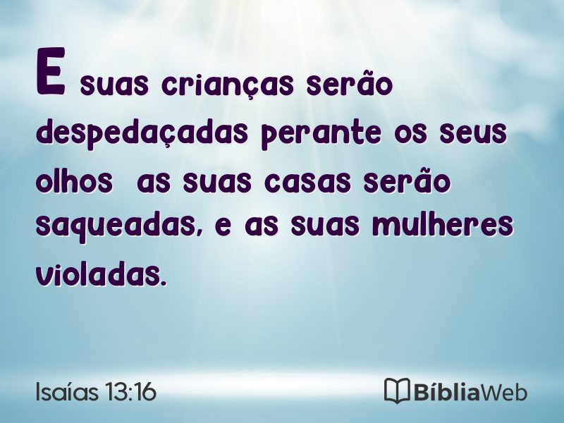 Isaías 13:16 em imagem para compartilhar
