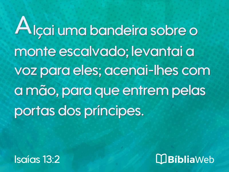 Isaías 13:2 em imagem para compartilhar
