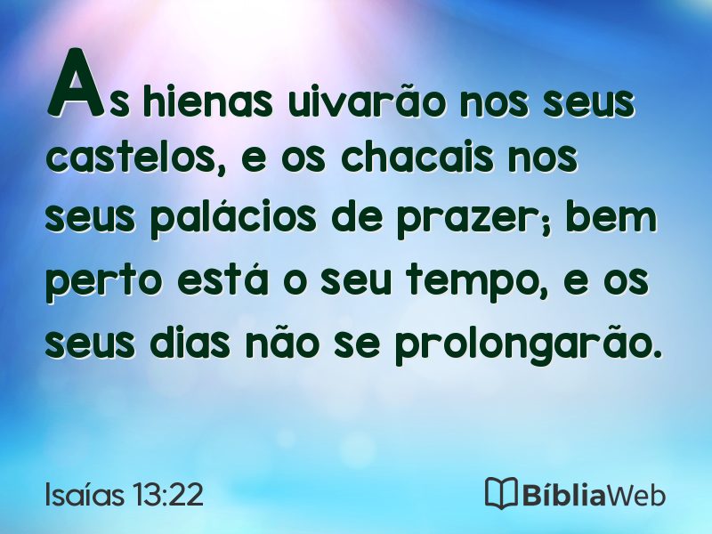 Isaías 13:22 em imagem para compartilhar