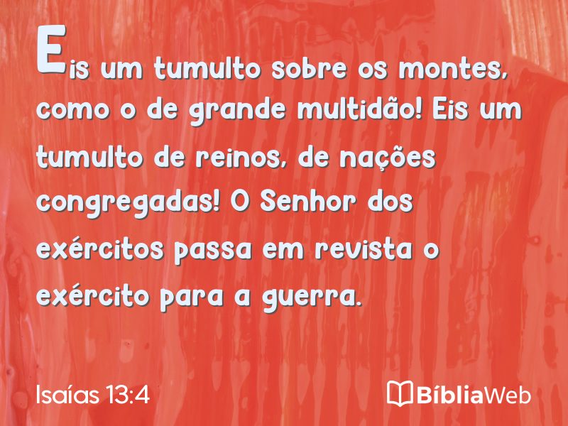 Isaías 13:4 em imagem para compartilhar