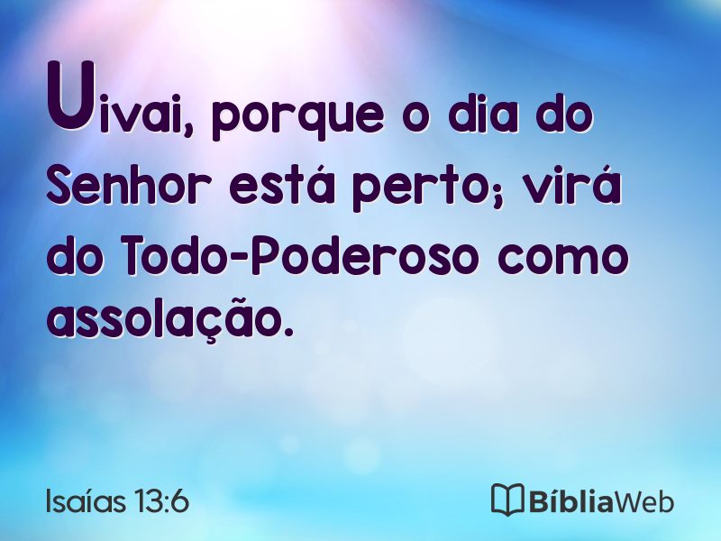 Isaías 13:6 em imagem para compartilhar