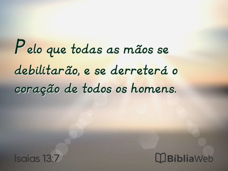 Isaías 13:7 em imagem para compartilhar