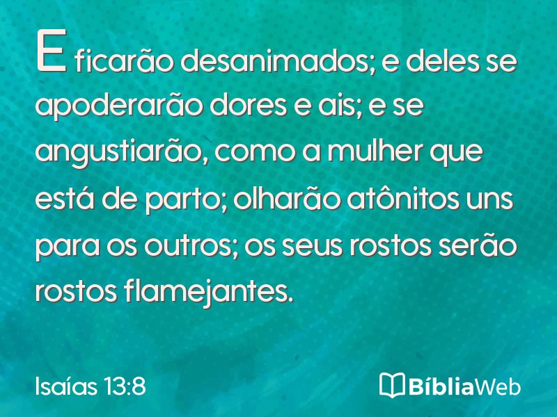 Isaías 13:8 em imagem para compartilhar