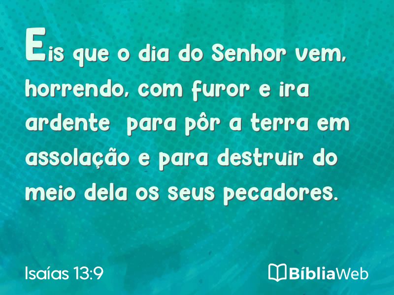 Isaías 13:9 em imagem para compartilhar