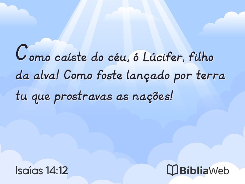 Isaías 14:12 em imagem para compartilhar