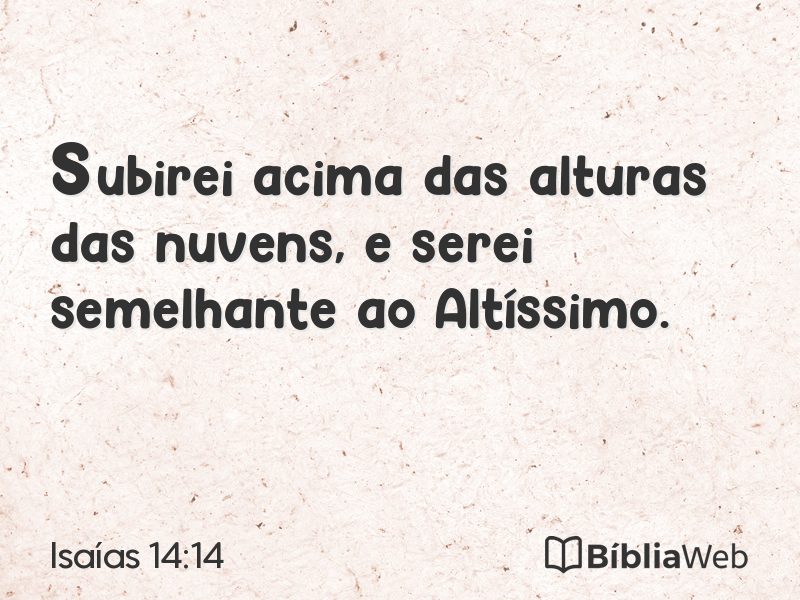 Isaías 14:14 em imagem para compartilhar