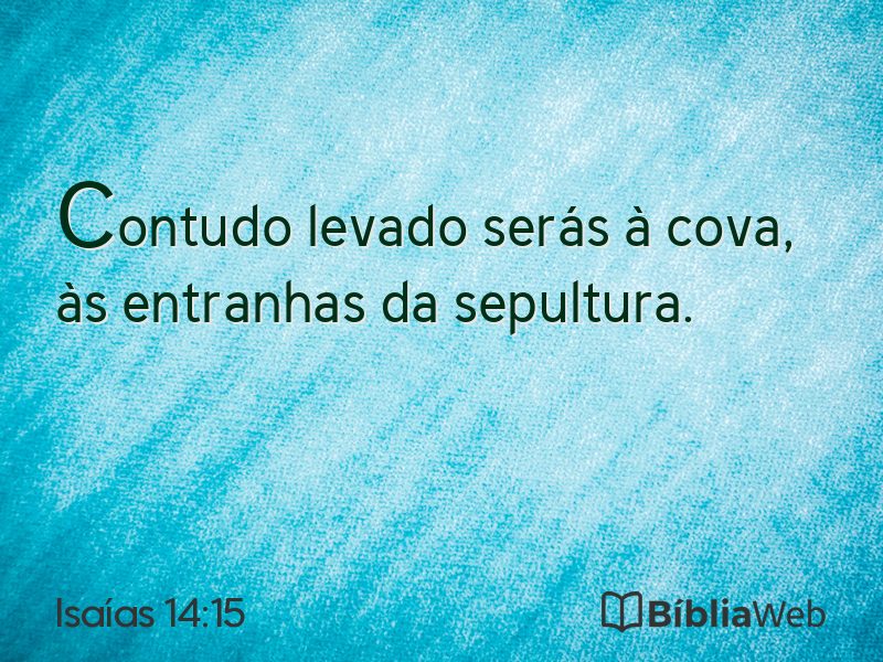 Isaías 14:15 em imagem para compartilhar