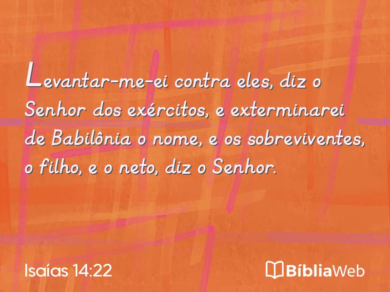 Isaías 14:22 em imagem para compartilhar