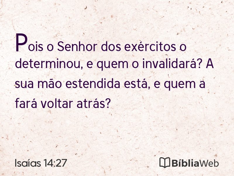 Isaías 14:27 em imagem para compartilhar