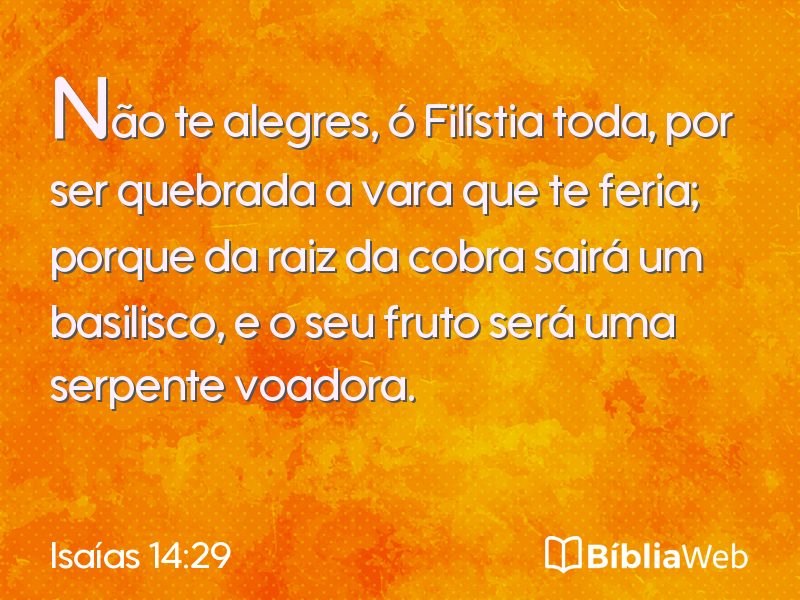 Isaías 14:29 em imagem para compartilhar