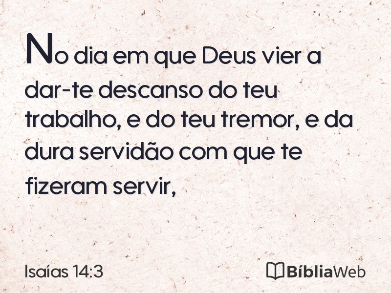 Isaías 14:3 em imagem para compartilhar