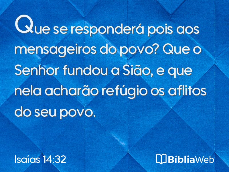 Isaías 14:32 em imagem para compartilhar